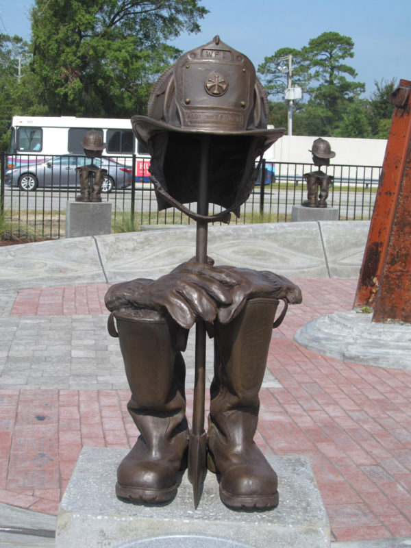 Firefighter Hat, Boots and Gloves Memorial