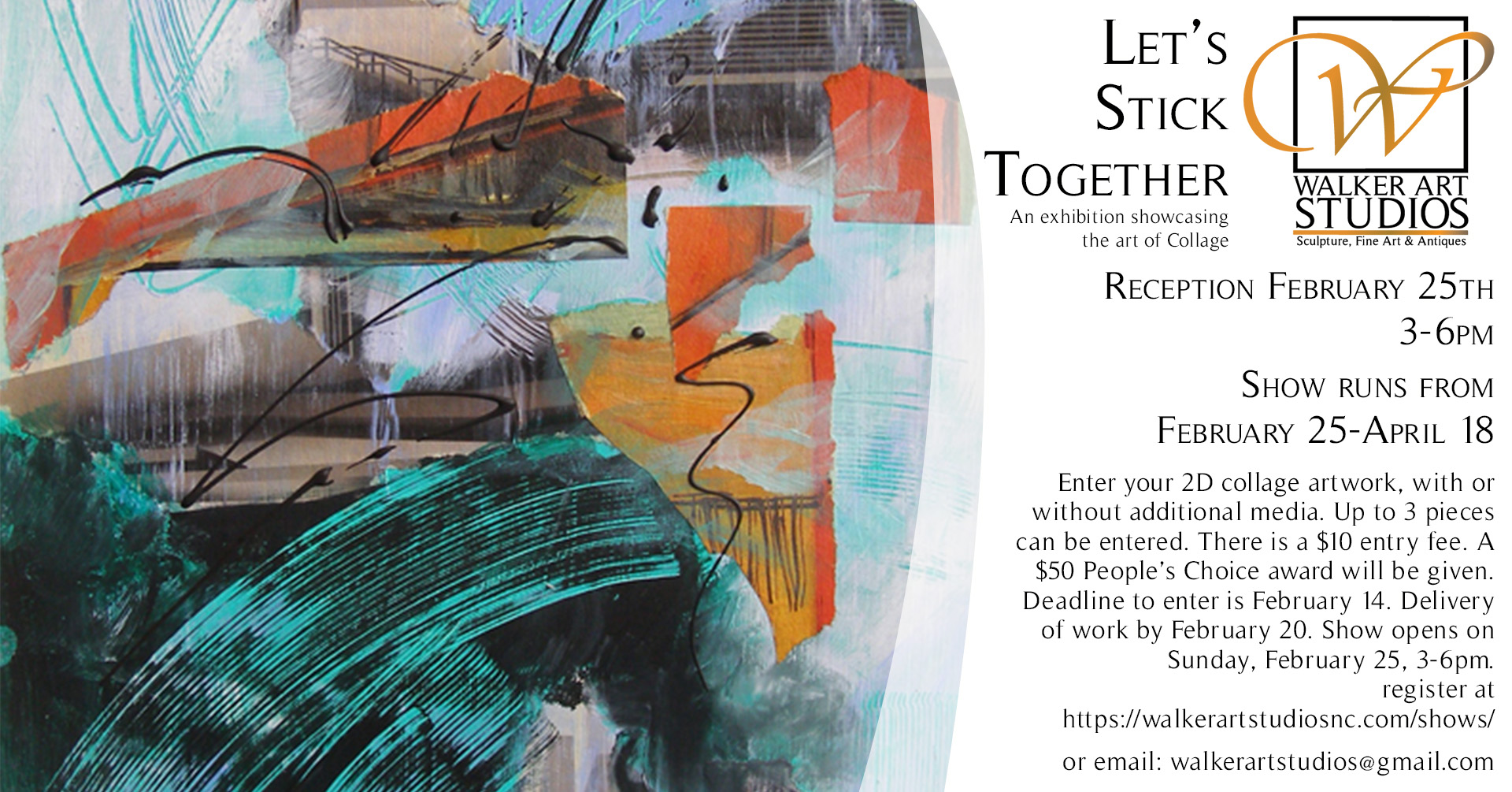 Let's Stick Together Collage Art Show